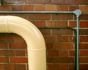pipes on wall