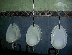 3 mens urinals.