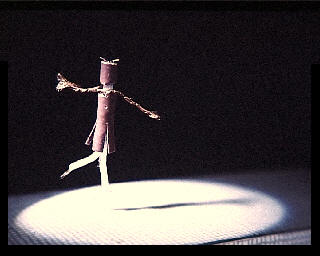 A small A piece of coaxial television downlead cable shaped into a dancer